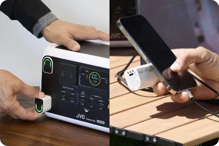 着脱式モバイルバッテリーで、フットワークがもっと軽く