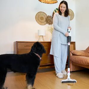 スティッククリーナーで使う様子