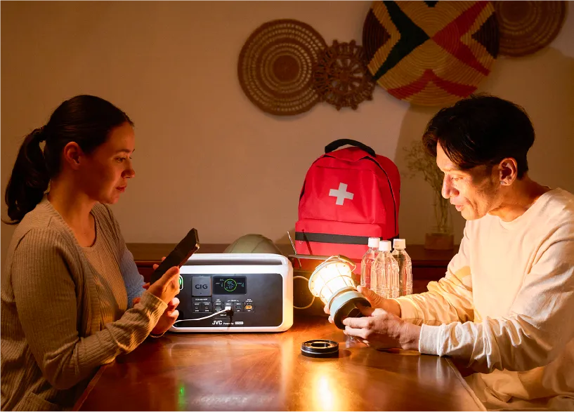 停電、災害時でも安心。