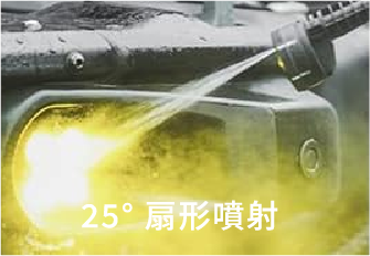 25° 扇形噴射